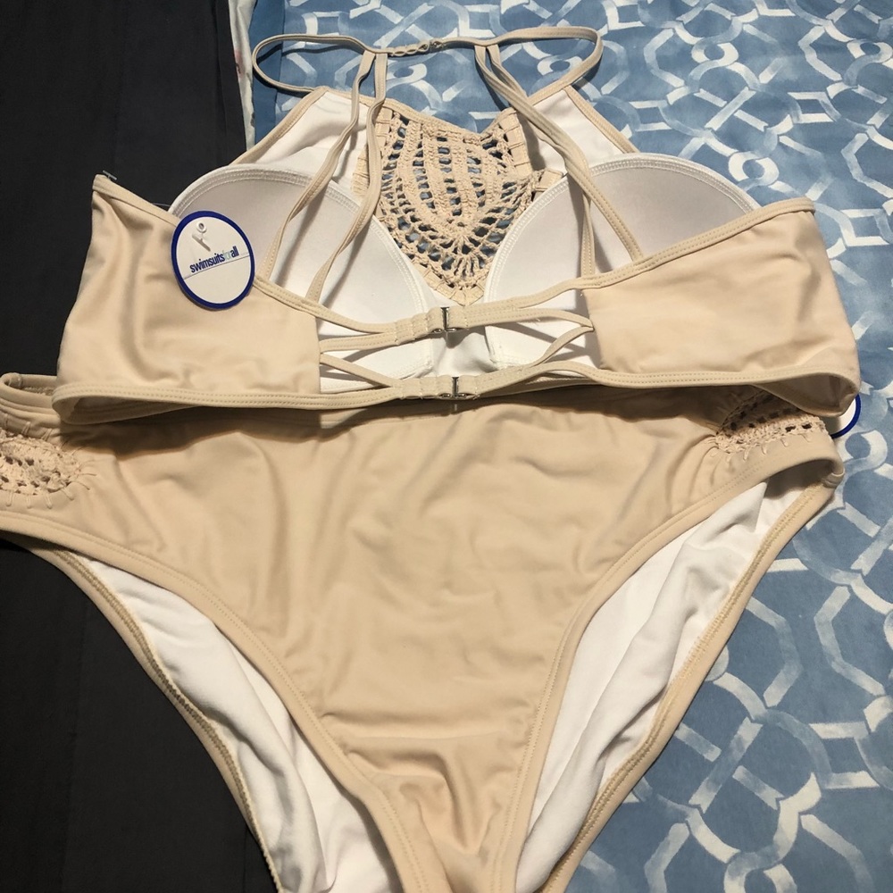 Beige 2 Piece Bathing Suit